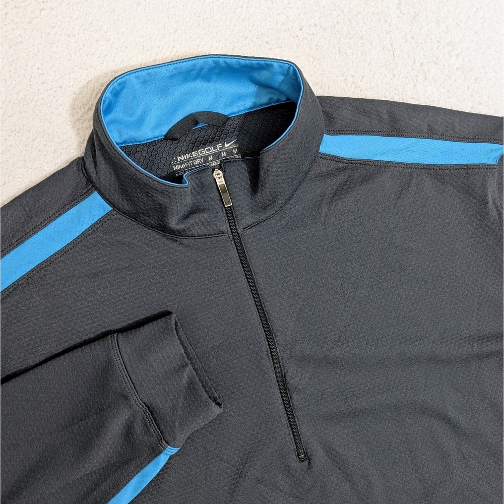 Nike Golf Fit Dry Mens M 1/4 Zip Lightweight Athletic Pullover Spandex Stretch